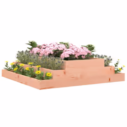 vidaXL Solid Wood Pine Planter Raised Bed Planter Flower Box Wooden Plant Pot - natural douglas