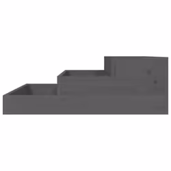 vidaXL Solid Wood Pine Planter Raised Bed Multi Colours 107x107x27/78x78x27 cm - grey, 78 x 78 x 27 cm - Additional view 4