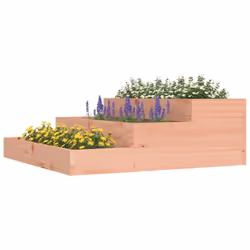 vidaXL Solid Wood Pine Planter Raised Bed Multi Colours 107x107x27/78x78x27 cm - natural douglas, 78 x 78 x 27 cm - Additional view 2