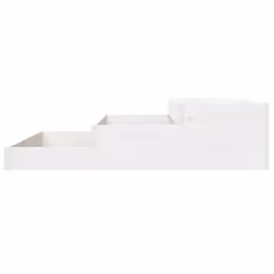 vidaXL Solid Wood Pine Planter Raised Bed Multi Colours 107x107x27/78x78x27 cm - white, 107 x 107 x 27 cm - Additional view 4