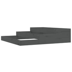 vidaXL Solid Wood Pine Planter Raised Bed Multi Colours 107x107x27/78x78x27 cm - grey, 107 x 107 x 27 cm