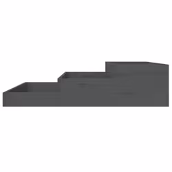 vidaXL Solid Wood Pine Planter Raised Bed Multi Colours 107x107x27/78x78x27 cm - grey, 107 x 107 x 27 cm - Additional view 4