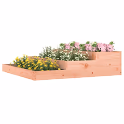 vidaXL Solid Wood Pine Planter Raised Bed Multi Colours 107x107x27/78x78x27 cm - natural douglas, 107 x 107 x 27 cm - Additional view 2