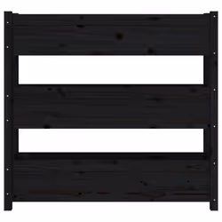 vidaXL Solid Wood Pine Planter Raised Bed Flower Box Multi Colours Multi Sizes - black, 112 x 25 x 104.5 cm - Additional view 4