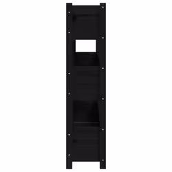 vidaXL Solid Wood Pine Planter Raised Bed Flower Box Multi Colours Multi Sizes - black, 112 x 25 x 104.5 cm - Additional view 5