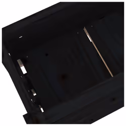vidaXL Solid Wood Pine Planter Raised Bed Flower Box Multi Colours Multi Sizes - black, 112 x 25 x 104.5 cm - Additional view 6