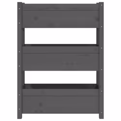 vidaXL Solid Wood Pine Planter Raised Bed Flower Box Multi Colours Multi Sizes - grey, 77 x 25 x 104.5 cm - Additional view 4