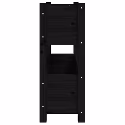 vidaXL Solid Wood Pine Planter Raised Bed Flower Box Multi Colours Multi Sizes - black, 77 x 25 x 66 cm - Additional view 5