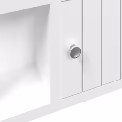 vidaXL Key Cabinet White Engineered Wood and Steel Floating Display Shelf - Additional view 8