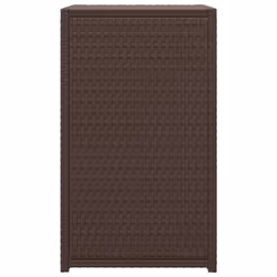 vidaXL C Table End Table Side Sofa C Shaped Table for Living Room Poly Rattan - brown
