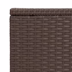 vidaXL C Table End Table Side Sofa C Shaped Table for Living Room Poly Rattan - brown - Additional view 5