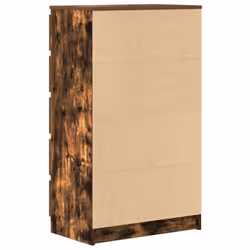 vidaXL Drawer Cabinet Engineered Wood Storage Cabinet Chest Multi Colours - smoked oak - Additional view 4