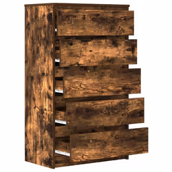 vidaXL Drawer Cabinet Engineered Wood Storage Cabinet Chest Multi Colours - smoked oak - Additional view 5
