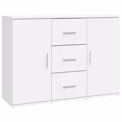 vidaXL Sideboard Storage Cabinet Cupboard Highboard Cabinet Engineered Wood - white