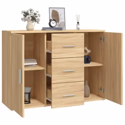 vidaXL Sideboard Storage Cabinet Cupboard Highboard Cabinet Engineered Wood - sonoma oak - Additional view 4