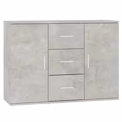 vidaXL Sideboard Storage Cabinet Cupboard Highboard Cabinet Engineered Wood - concrete grey