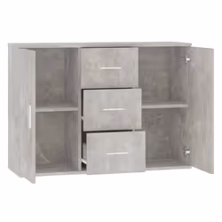 vidaXL Sideboard Storage Cabinet Cupboard Highboard Cabinet Engineered Wood - concrete grey - Additional view 4