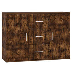 vidaXL Sideboard Storage Cabinet Cupboard Highboard Cabinet Engineered Wood - smoked oak