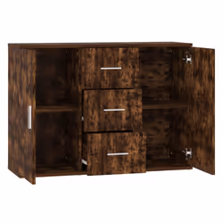 vidaXL Sideboard Storage Cabinet Cupboard Highboard Cabinet Engineered Wood - smoked oak - Additional view 4