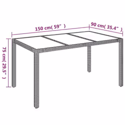 VidaXL 319899 outdoor table Black