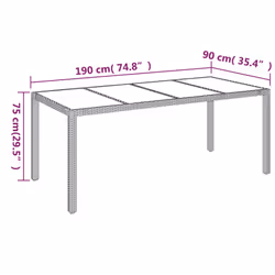 VidaXL 319903 outdoor table Black - Additional view 7