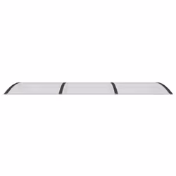 vidaXL Door Canopy Black 300x100 cm Polycarbonate Outdoor Awning Rain Shelter - Additional view 3
