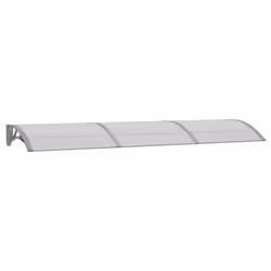 vidaXL Door Canopy Polycarbonate Outdoor Window Front Back Door Canopy Awning - grey, 300 x 80 cm - Additional view 2