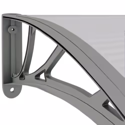 vidaXL Door Canopy Polycarbonate Outdoor Window Front Back Door Canopy Awning - grey, 300 x 80 cm - Additional view 5