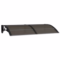 vidaXL Door Canopy Polycarbonate Outdoor Window Front Back Door Canopy Awning - black, 150 x 80 cm