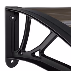 vidaXL Door Canopy Polycarbonate Outdoor Window Front Back Door Canopy Awning - black, 150 x 80 cm - Additional view 5