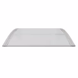 vidaXL Door Canopy Window Outdoor Awning Grey and Transparent Polycarbonate
