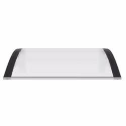 vidaXL Door Canopy Window Outdoor Awning Black and Transparent Polycarbonate