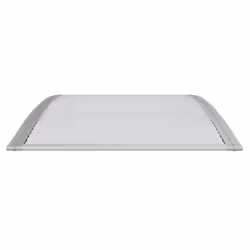 vidaXL Door Canopy Window Outdoor Awning Grey and Transparent Polycarbonate - Additional view 2