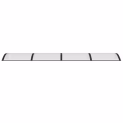 vidaXL Door Canopy Window Outdoor Awning Black and Transparent Polycarbonate