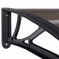 vidaXL Door Canopy Window Outdoor Awning Rain Shelter Roof Black Polycarbonate