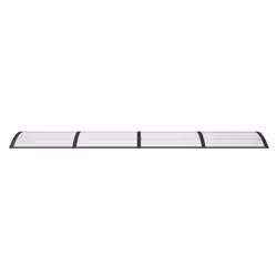 vidaXL Door Canopy Black 350x100 cm Polycarbonate Outdoor Awning Rain Shelter - Additional view 3