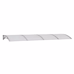 vidaXL Door Canopy Grey 350x100 cm Polycarbonate Outdoor Awning Rain Shelter - Additional view 2