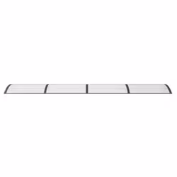 vidaXL Door Canopy Black 400x100 cm Polycarbonate Outdoor Awning Rain Shelter