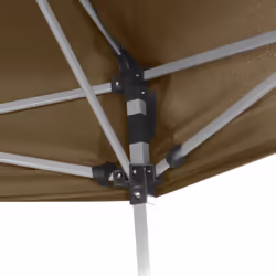 vidaXL Hexagonal Pop-Up Marquee with Sidewalls 3.6x3.1 m Taupe 220g/mÂ² Canopy - Additional view 5