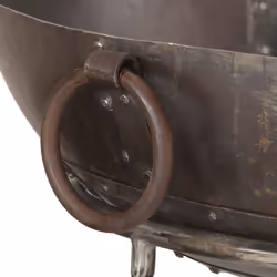 vidaXL Rustic Fire Pit Iron Garden Camping Furnace Patio Heater Bowl Fireplace - brown - Additional view 4