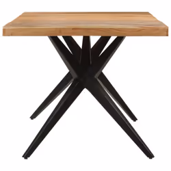 vidaXL Dining Table Home Kitchen Dining Room Dinner Table Breakfast Side Table - black, 180 x 90 x 77 cm - Additional view 2