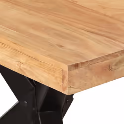 vidaXL Dining Table Home Kitchen Dining Room Dinner Table Breakfast Side Table - black, 180 x 90 x 77 cm - Additional view 4