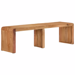 vidaXL Bench Hall Dining Bench Seating Wooden Bench Chair Solid Wood Acacia - Additional view 10