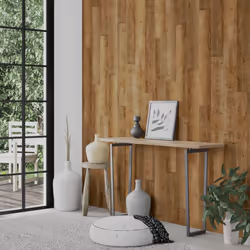 vidaXL Wall Panels Wood Look PVC 2.06 mÂ² 3D Wall Paper Cladding Wall Covering - dark brown, oak wood - Additional view 3