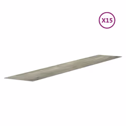 vidaXL Wall Panels Wood Look PVC 2.06 mÂ² 3D Wall Paper Cladding Wall Covering - grey, oak wood - Additional view 6