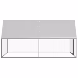 vidaXL Outdoor Chicken Cage Galvanised Steel Hen House Chicken Run Multi Sizes - 2 x 4 x 2 m