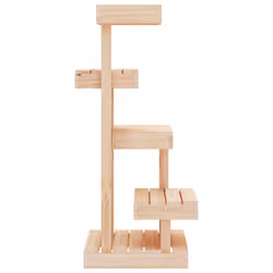 vidaXL Cat Tree Cat Scratch Tower Cat Climber Scratching Tree Solid Wood Pine - brown - Additional view 4