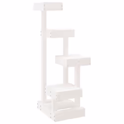 vidaXL Cat Tree Cat Scratch Tower Cat Climber Scratching Tree Solid Wood Pine - white