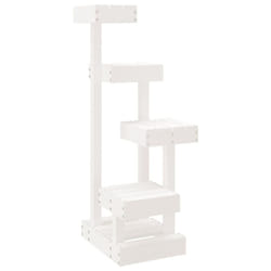 vidaXL Cat Tree Cat Scratch Tower Cat Climber Scratching Tree Solid Wood Pine - white