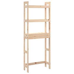 vidaXL Solid Wood Pine Toilet Rack Wooden Bathroom Space Saver Multi Colours - natural